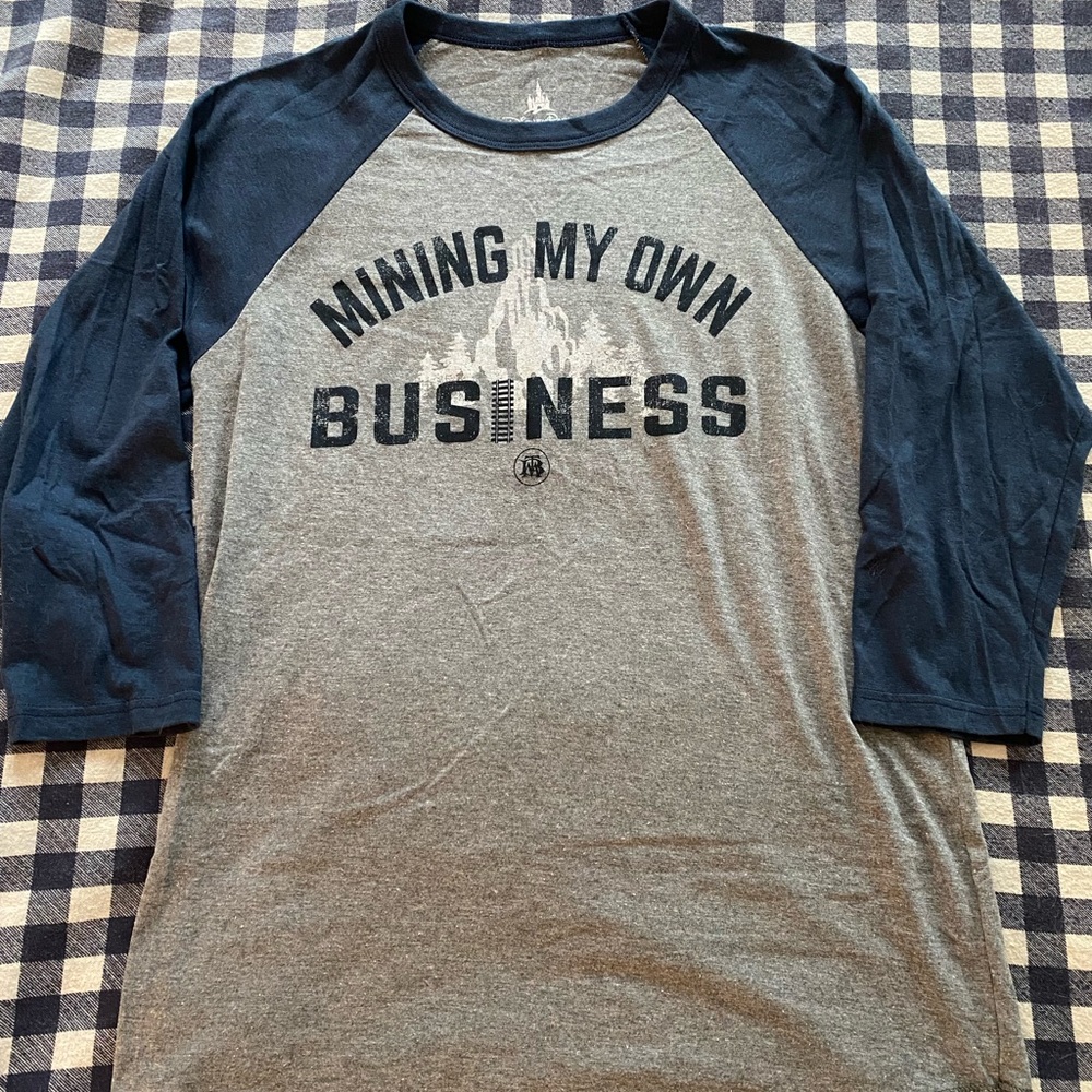 Disney Parks Big Thunder Mountain Mining My Own Business 3/4’ Sleeve Tee, Medium